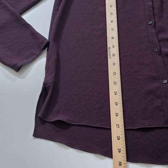 Wilfred Top Womens M Purple Blouse LS High Low Hem Corporate Girlie Buttons Boho - Picture 9 of 16